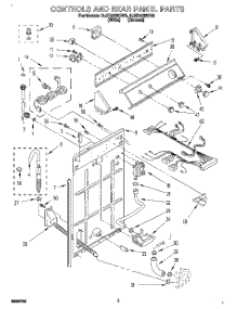 02 - Controls And Rear Panel parts for Whirlpool Washer 3LSR5233BW0 from AppliancePartsPros.com