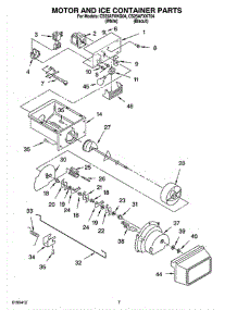 05 - Motor And Ice Container Parts parts for Whirlpool Refrigerator CS25AFXKT04 from AppliancePartsPros.com