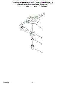 11 - Lower Washarm And Strainer Parts, Optional Parts (Not Included) parts for Whirlpool Dishwasher DW324K1ASS0 from AppliancePartsPros.com