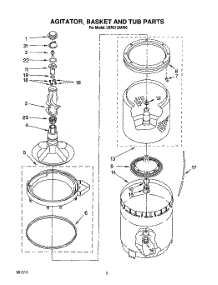 05 - Agitator, Basket And Tub parts for Whirlpool Washer LBR5133AG0 from AppliancePartsPros.com