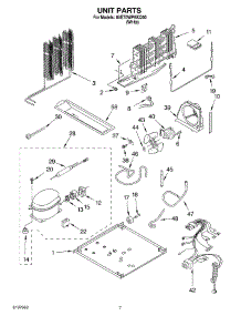 04 - Unit parts for Whirlpool Refrigerator 8VET0WPKKQ00 from AppliancePartsPros.com