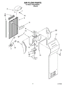 05 - Air Flow parts for Whirlpool Refrigerator 4YED2FHQKT00 from AppliancePartsPros.com