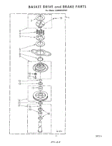 09 - Basket Drive And Brake parts for Whirlpool Washer LA6680XPW0 from AppliancePartsPros.com