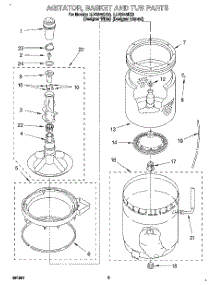 03 - Agitator, Basket And Tub parts for Whirlpool Washer LLV8245DQ0 from AppliancePartsPros.com