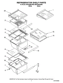03 - Refrigerator Shelf Parts parts for Maytag Refrigerator MSD2258KGW00 from AppliancePartsPros.com