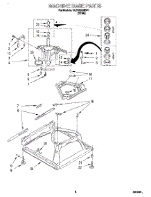 06 - Machine Base parts for Whirlpool Washer 3LSP8255BW1 from AppliancePartsPros.com
