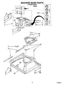 05 - Machine Base Parts parts for Whirlpool Washer IP41001 from AppliancePartsPros.com