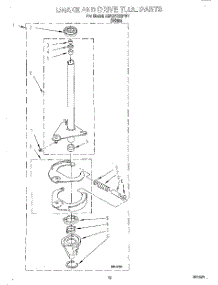 08 - Brake And Drive Tube parts for Whirlpool Washer 3MAS1432FW1 from AppliancePartsPros.com