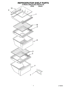 03 - Refrigerator Shelf parts for Whirlpool Refrigerator ED2NTGXLQ02 from AppliancePartsPros.com