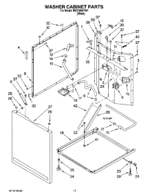 07 - Washer Cabinet Parts parts for Maytag Washer Dryer Combo MGT3800TW1 from AppliancePartsPros.com