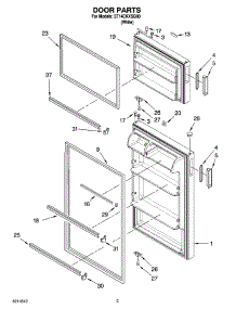 02 - Door Parts parts for Whirlpool Refrigerator ST14CKXSQ00 from AppliancePartsPros.com