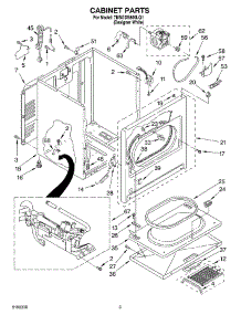 02 - Cabinet Parts parts for Whirlpool Dryer 7MSGDS800LQ1 from AppliancePartsPros.com