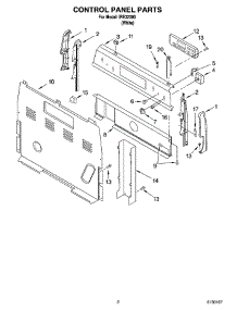 02 - Control Panel Parts parts for Whirlpool Range IRE32300 from AppliancePartsPros.com