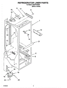 02 - Refrigerator Liner Parts parts for Whirlpool Refrigerator CS22TKXNQ00 from AppliancePartsPros.com