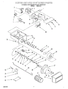 05 - Motor And Ice Container parts for Kitchenaid Refrigerator KSUS22QDWH00 from AppliancePartsPros.com