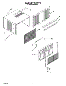 03 - Cabinet Parts parts for Whirlpool Air Conditioner CA5WMS0 from AppliancePartsPros.com