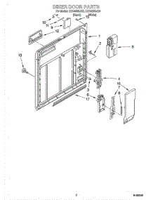 02 - Inner Door parts for Whirlpool Dishwasher CUD4000JB0 from AppliancePartsPros.com