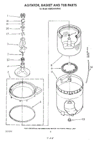 06 - Agitator, Basket And Tub parts for Kitchenaid Washer KAWE460WAL0 from AppliancePartsPros.com