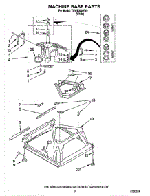 05 - Machine Base Parts parts for Crosley Washer TAWB300RW0 from AppliancePartsPros.com