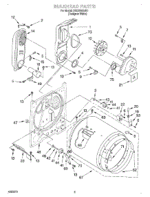 03 - Bulkhead parts for Whirlpool Dryer SGDS800JQ1 from AppliancePartsPros.com