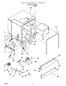 03 - Tub Assembly Parts parts for Whirlpool Dishwasher IJU35562 from AppliancePartsPros.com