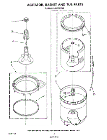 04 - Agitator, Basket And Tub parts for Whirlpool Washer LA5310XSW0 from AppliancePartsPros.com