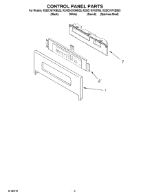 04 - Control Panel Parts parts for Kitchenaid Oven KEKB107KWH03 from AppliancePartsPros.com
