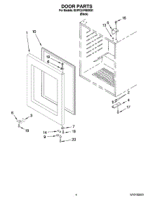 03 - Door Parts parts for Kitchenaid Wine Cooler KUWO24RSBX01 from AppliancePartsPros.com