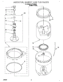 03 - Agitator, Basket And Tub parts for Whirlpool Washer LLT7144DQ0 from AppliancePartsPros.com