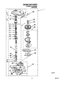 10 - Gearcase parts for Whirlpool Washer LLV6144BN0 from AppliancePartsPros.com