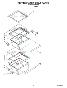 03 - Refrigerator Shelf Parts parts for Whirlpool Refrigerator IVS225300 from AppliancePartsPros.com