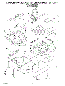 02 - Evaporator Ice Cutter Grid And Water Parts parts for Whirlpool Ice Machine CSW45PA1D from AppliancePartsPros.com