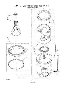 04 - Agitator, Basket And Tub parts for Whirlpool Washer LA5330XSW0 from AppliancePartsPros.com