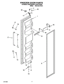 07 - Freezer Door Parts parts for Whirlpool Refrigerator ID5GFGXRQ02 from AppliancePartsPros.com