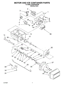 04 - Motor And Ice Container parts for Whirlpool Refrigerator 3XES0FHGKS00 from AppliancePartsPros.com