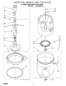 05 - Agitator, Basket And Tub parts for Kitchenaid Washer KAWE742BAL0 from AppliancePartsPros.com