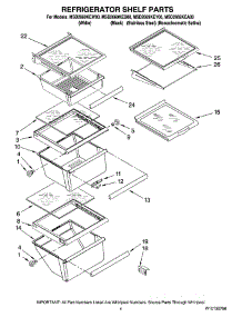 03 - Refrigerator Shelf Parts parts for Maytag Refrigerator MSD2669KEA00 from AppliancePartsPros.com