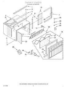 04 - Cabinet parts for Whirlpool Air Conditioner AR1000XW3 from AppliancePartsPros.com