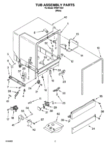 03 - Tub Assembly Parts parts for Whirlpool Dishwasher IRD6710Q2 from AppliancePartsPros.com