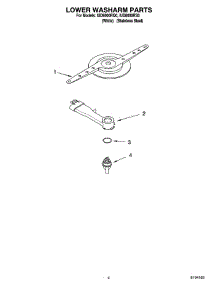 04 - Lower Washarm Parts parts for Whirlpool Dishwasher IUD8000RQ0 from AppliancePartsPros.com