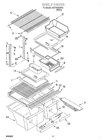 06 - Shelf parts for Whirlpool Refrigerator 3XKVN490F03 from AppliancePartsPros.com