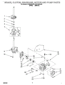 05 - Brake, Clutch, Gearcase, Motor & Pump parts for Whirlpool Washer GLSR5233AN1 from AppliancePartsPros.com