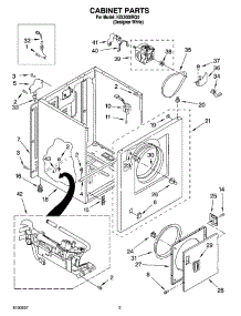 02 - Cabinet Parts parts for Whirlpool Dryer IGX3000RQ0 from AppliancePartsPros.com