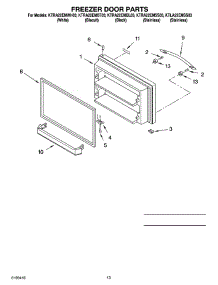 07 - Freezer Door Parts parts for Kitchenaid Refrigerator KTLA22EMSS03 from AppliancePartsPros.com