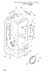 02 - Refrigerator Liner parts for Whirlpool Refrigerator SS25AEXHW00 from AppliancePartsPros.com
