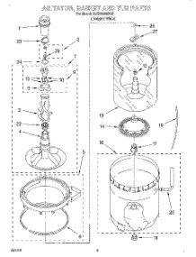 03 - Agitator, Basket And Tub parts for Whirlpool Washer 8LSR6233EQ0 from AppliancePartsPros.com