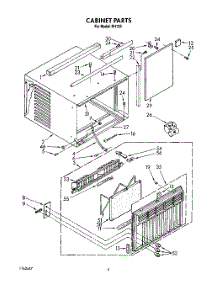 04 - Cabinet parts for Whirlpool Air Conditioner BFRH123 from AppliancePartsPros.com