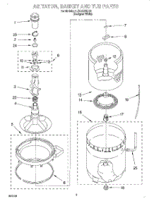 03 - Agitator, Basket And Tub parts for Whirlpool Washer 3LSC8255DQ0 from AppliancePartsPros.com