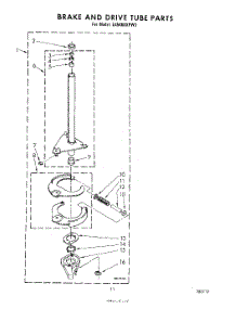 09 - Brake And Drive Tub parts for Whirlpool Washer LA5460XPW3 from AppliancePartsPros.com
