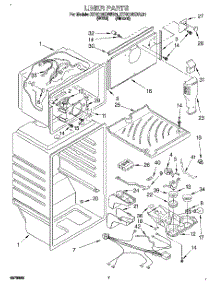 05 - Liner parts for Kitchenaid Refrigerator KTHC18KDAL01 from AppliancePartsPros.com